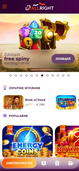 Mobilne app Kasyno AllRight