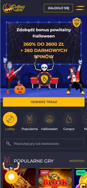 Mobile app Kasyno Rolling Slots