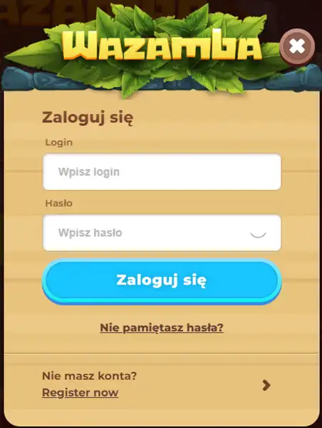 Logowanie w Wazamba Casino 